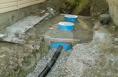 Монтаж септика высокого уровня грунтовых вод