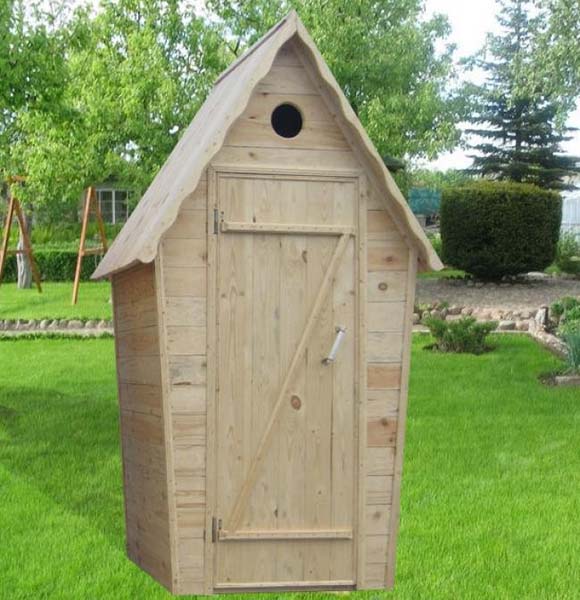 деревянный дачный туалет